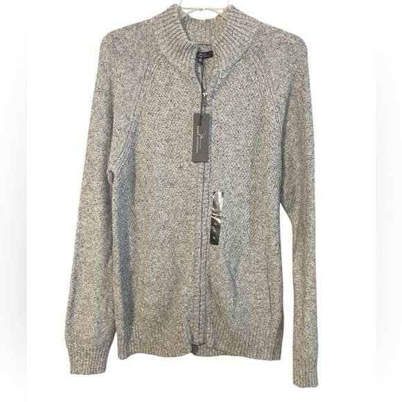 Banana Republic Other - NWT Marc Anthony Heather Gray Zip-Up Knit Sweater